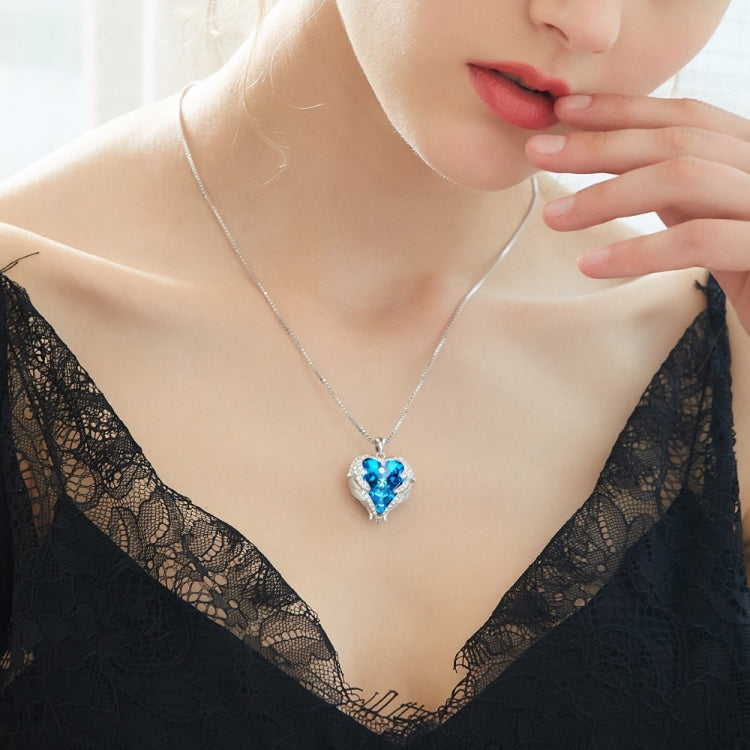 Colliers Cœurs Ailes d'Ange en Cristal Mode Femme