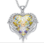 Colliers Cœurs Ailes d'Ange en Cristal Mode Femme