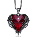 Colliers Cœurs Ailes d'Ange en Cristal Mode Femme