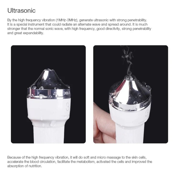 2 PCS Appareil de beauté professionnel pour le visage, soins de la peau par ultrasons pour femmes, blanchissant, anti-taches de rousseur, anti-âge