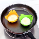 Moule à œufs en silicone, support à œufs, outils de cuisine, ustensiles de cuisson pour crêpes, œufs à la vapeur, plateau, vert, rouge, 4 pièces pour œufs à la vapeur