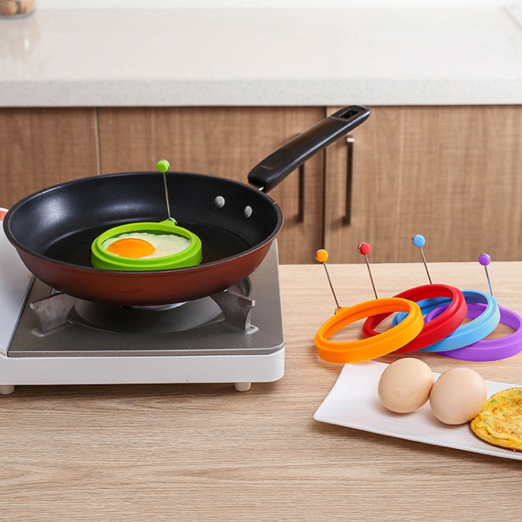 Anneau à œufs rond en silicone pour petit-déjeuner, moule à œufs frits, anneau à crêpes, moule de cuisson antiadhésif pour cuisine, rond, bleu, rond, vert, rond, orange, rond, rouge