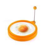 Anneau à œufs rond en silicone pour petit-déjeuner, moule à œufs frits, anneau à crêpes, moule de cuisson antiadhésif pour cuisine, rond, bleu, rond, vert, rond, orange, rond, rouge