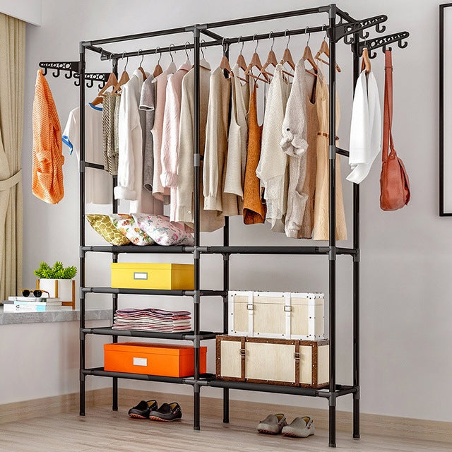Support de rangement pour vêtements mobile et simple pour chambre à coucher