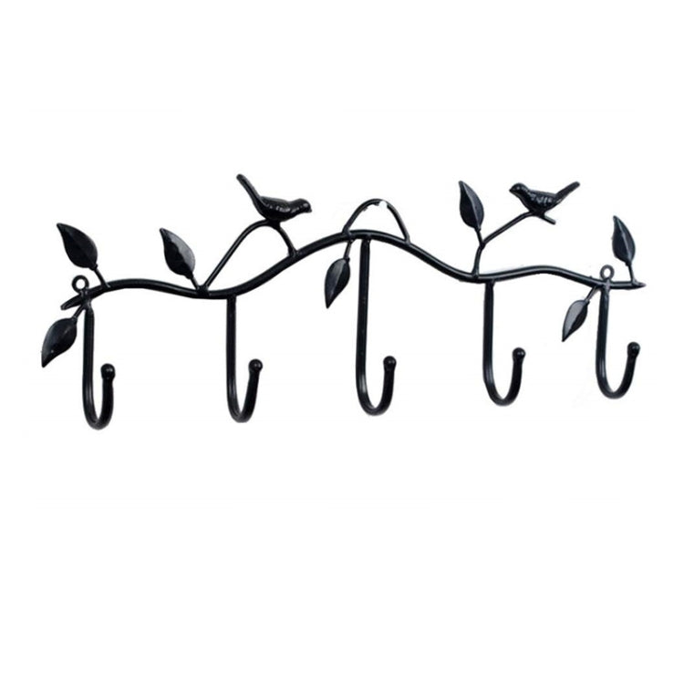 Patères décorées en fer forgé avec motif oiseaux