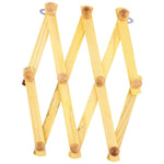 Porte-manteau mural pliant rétractable en bois massif, Séchoir à linge