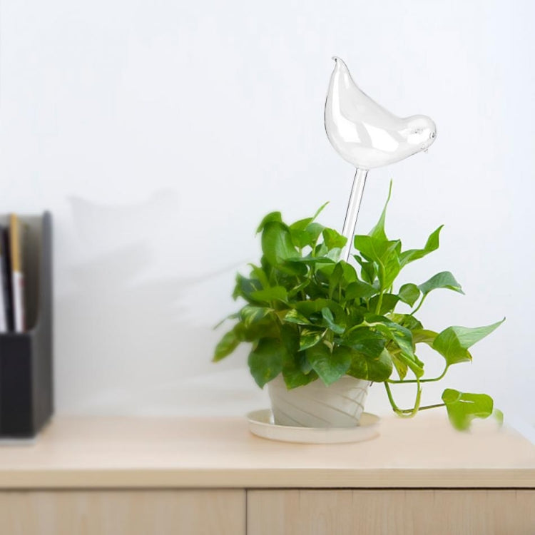 Arrosoir automatique en verre auto-nettoyant forme oiseau, dispositif d’arrosage forme oiseau