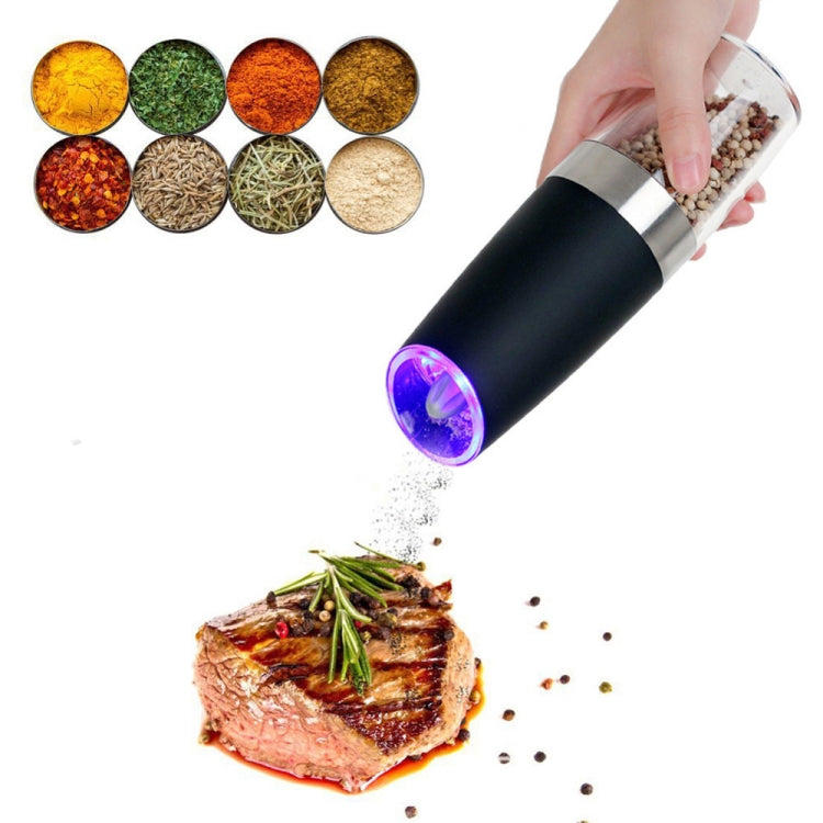 Moulière à poivre électrique automatique avec lumière LED, Moulin à sel électrique automatique