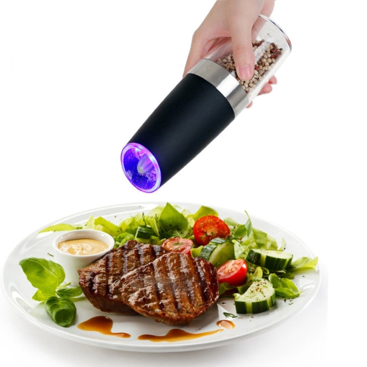 Moulière à poivre électrique automatique avec lumière LED, Moulin à sel électrique automatique