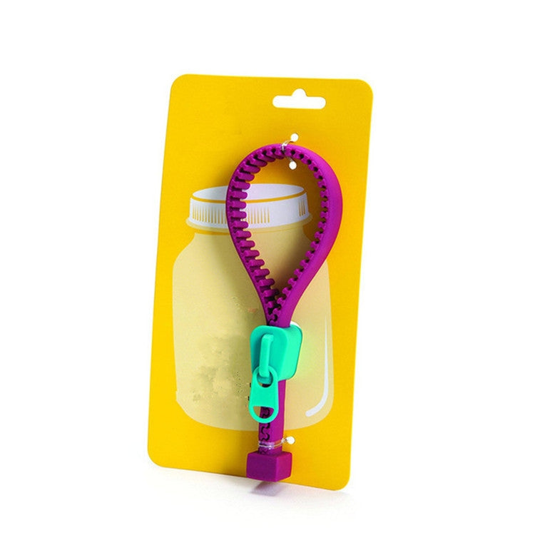 Ouvre-boîte créatif en silicone avec fermeture éclair, multifonctionnel, antidérapant, pour bouteilles et bocaux, ouvre-bouteille 5