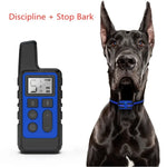 Collier anti-aboiements pour chien avec télécommande et choc électrique, étanche, portée 500 m