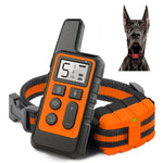 Collier anti-aboiements pour chien avec télécommande et choc électrique, étanche, portée 500 m