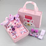 18 pièces/ensembles d'accessoires pour cheveux de bébé filles, épingles à cheveux, anneaux à cheveux, en boîte, TBD077045401A, TBD077045401B, TBD077045401C, TBD077045401D, TBD077045401E