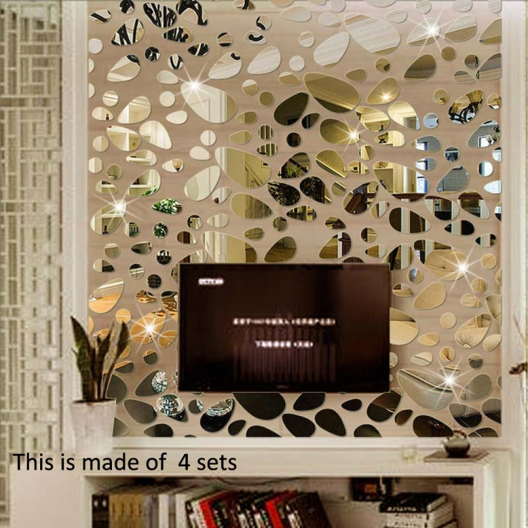 12 PCS/ENSEMBLE Autocollants Muraux Amovibles Effet Miroir 3D Pour Salon Chambre Arrière-plan TV Décor Mural Miroir