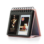Mini album photo de bureau de 3 pouces, style calendrier, à poser, pour 68 photos, avec espace pour le nom de la marque