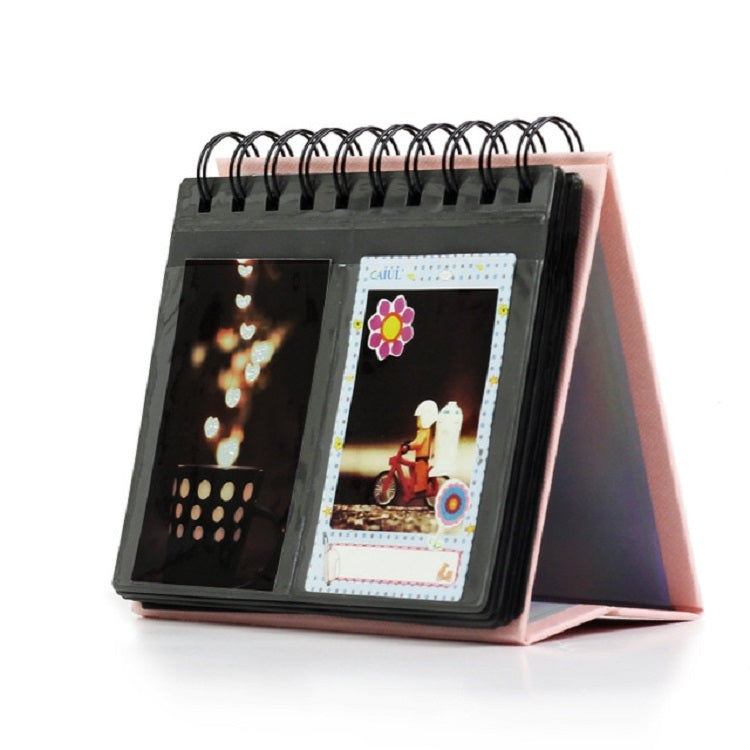 Mini album photo de bureau de 3 pouces, style calendrier, à poser, pour 68 photos, avec espace pour le nom de la marque