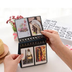 Mini album photo de bureau de 3 pouces, style calendrier, à poser, pour 68 photos, avec espace pour le nom de la marque