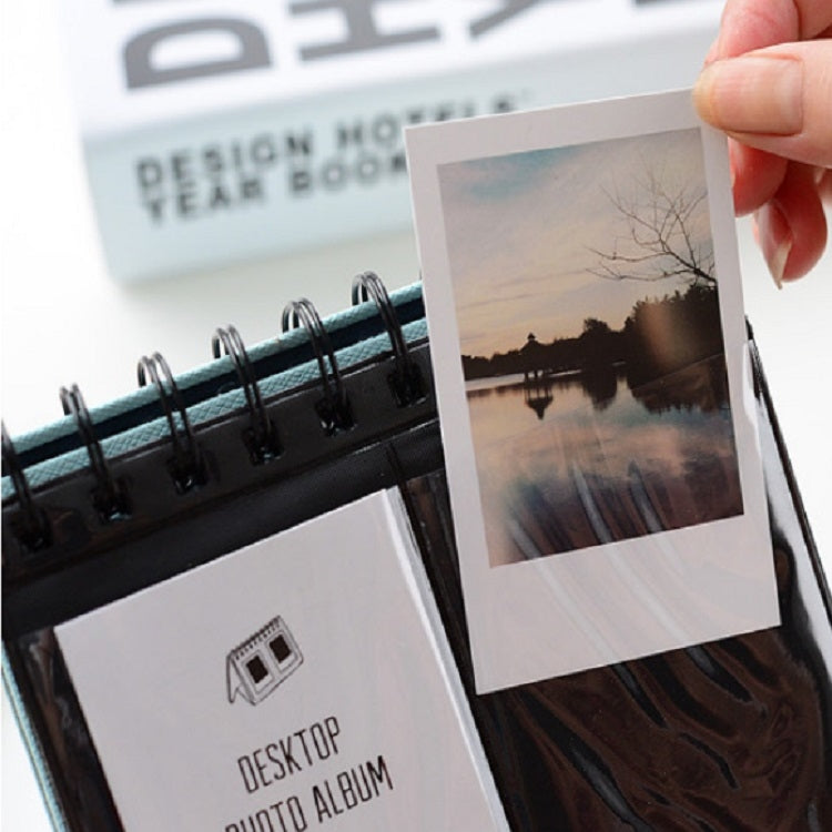 Mini album photo de bureau de 3 pouces, style calendrier, à poser, pour 68 photos, avec espace pour le nom de la marque
