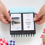 Mini album photo de bureau de 3 pouces, style calendrier, à poser, pour 68 photos, avec espace pour le nom de la marque