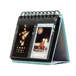 Mini album photo de bureau de 3 pouces, style calendrier, à poser, pour 68 photos, avec espace pour le nom de la marque