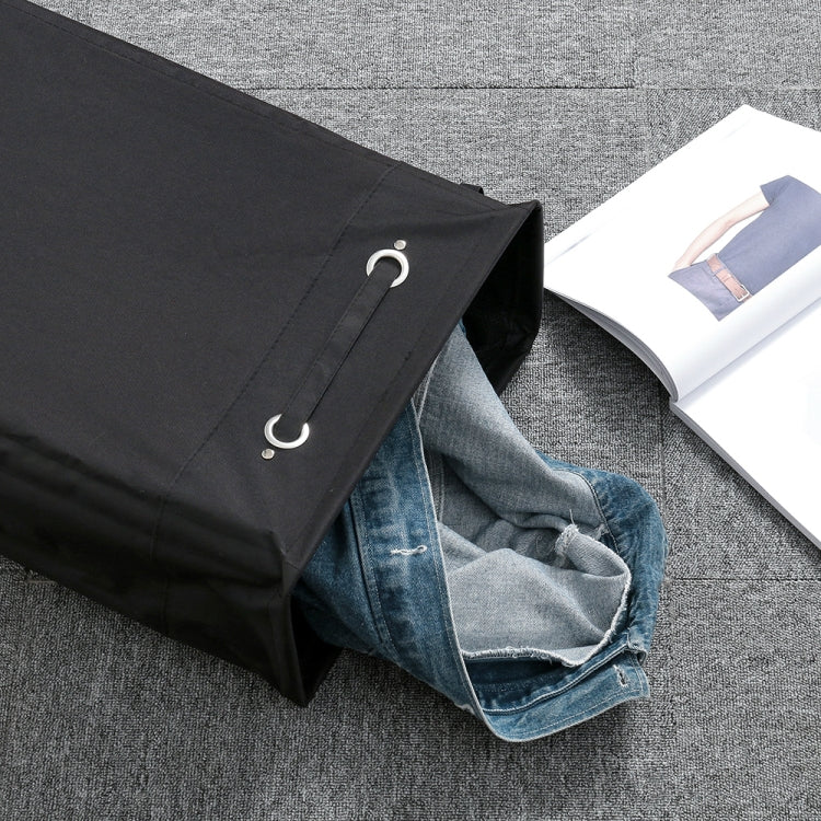 Sac à linge style cordon de serrage avec fond en PU, sac de rangement pour vêtements sales en tissu Oxford, petit panier à linge pliable