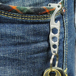 Pocket Carbon Stainless Steel Key Holder Bottle Opener Outdoor Sports Camping EDC Tool