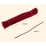 100 PCS Plush Stick Children Educational Toys Handmade Materials, Random Color Delivery