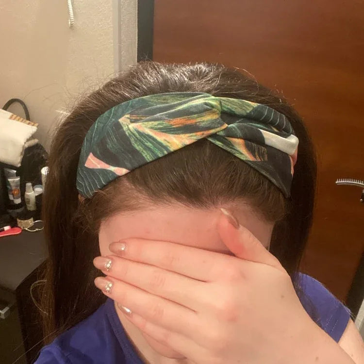 Serre-têtes Bandeaux pour femmes Style Bohème d'été Rétro Nœud Croisé Turban