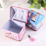 Children Cartoon Saving Small Coin Storage House Piggy Bank, Pink, Blue