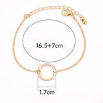 Bracelet de chaîne en métal à double nœud simple punk Bijoux rétro bohème