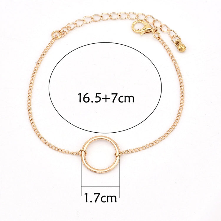 Bracelet de chaîne en métal à double nœud simple punk Bijoux rétro bohème