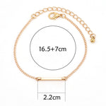 Bracelet de chaîne en métal à double nœud simple punk Bijoux rétro bohème