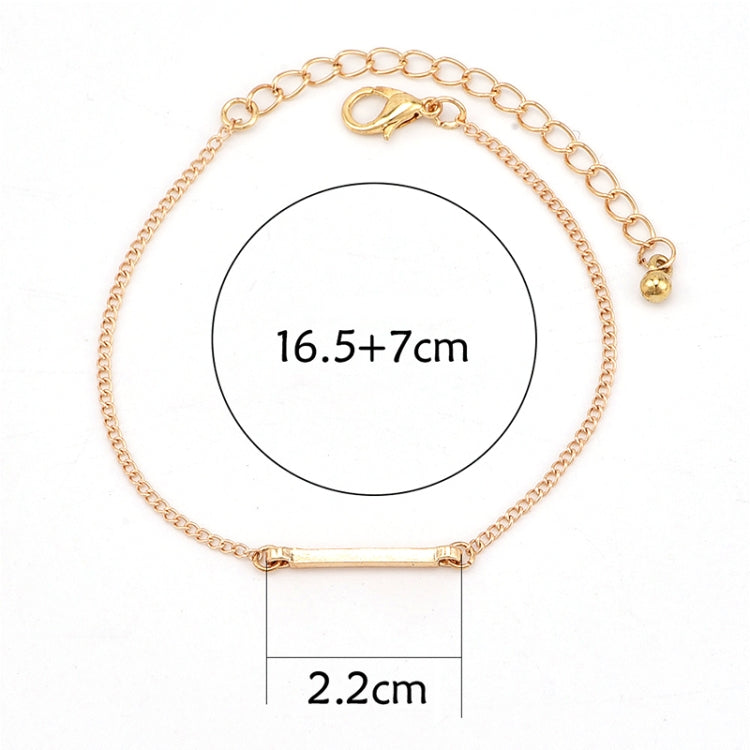 Bracelet de chaîne en métal à double nœud simple punk Bijoux rétro bohème