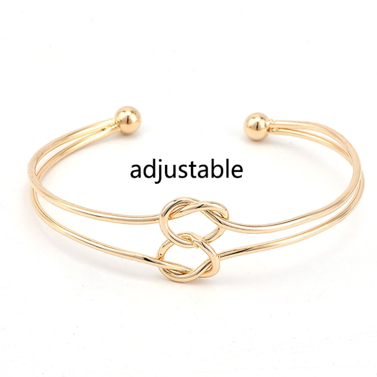 Bracelet de chaîne en métal à double nœud simple punk Bijoux rétro bohème