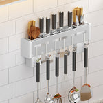Égouttoir mural de cuisine sans perforation pour baguettes, Brossé 30cm, Brossé 40cm, Brossé 50cm, Brossé 60cm, Noir 30cm, Noir 40cm, Noir 50cm, Noir 60cm