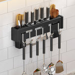 Égouttoir mural de cuisine sans perforation pour baguettes, Brossé 30cm, Brossé 40cm, Brossé 50cm, Brossé 60cm, Noir 30cm, Noir 40cm, Noir 50cm, Noir 60cm