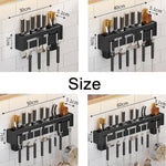 Égouttoir mural de cuisine sans perforation pour baguettes, Brossé 30cm, Brossé 40cm, Brossé 50cm, Brossé 60cm, Noir 30cm, Noir 40cm, Noir 50cm, Noir 60cm