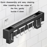 Égouttoir mural de cuisine sans perforation pour baguettes, Brossé 30cm, Brossé 40cm, Brossé 50cm, Brossé 60cm, Noir 30cm, Noir 40cm, Noir 50cm, Noir 60cm