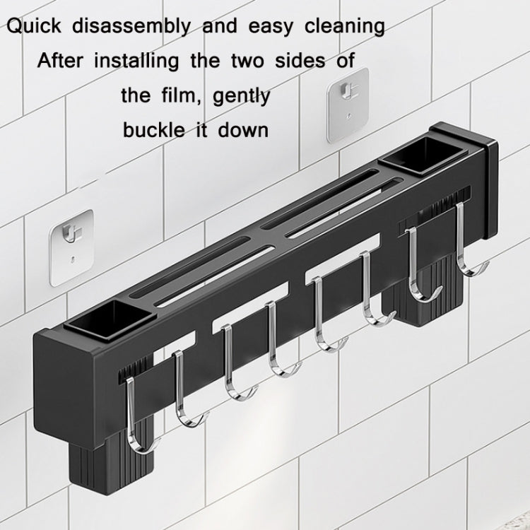 Égouttoir mural de cuisine sans perforation pour baguettes, Brossé 30cm, Brossé 40cm, Brossé 50cm, Brossé 60cm, Noir 30cm, Noir 40cm, Noir 50cm, Noir 60cm