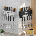 Égouttoir mural de cuisine sans perforation pour baguettes, Brossé 30cm, Brossé 40cm, Brossé 50cm, Brossé 60cm, Noir 30cm, Noir 40cm, Noir 50cm, Noir 60cm