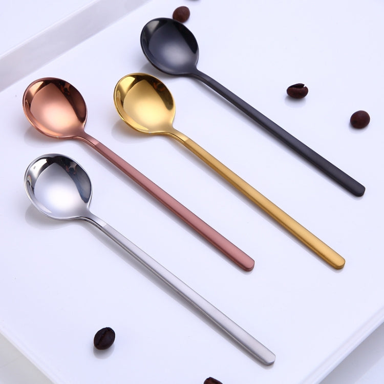 Mini accessoires Cuillère à café Cuillère à dessert de cuisine Forme ronde Café Acier inoxydable Maison, 13cm, 15cm, 17cm