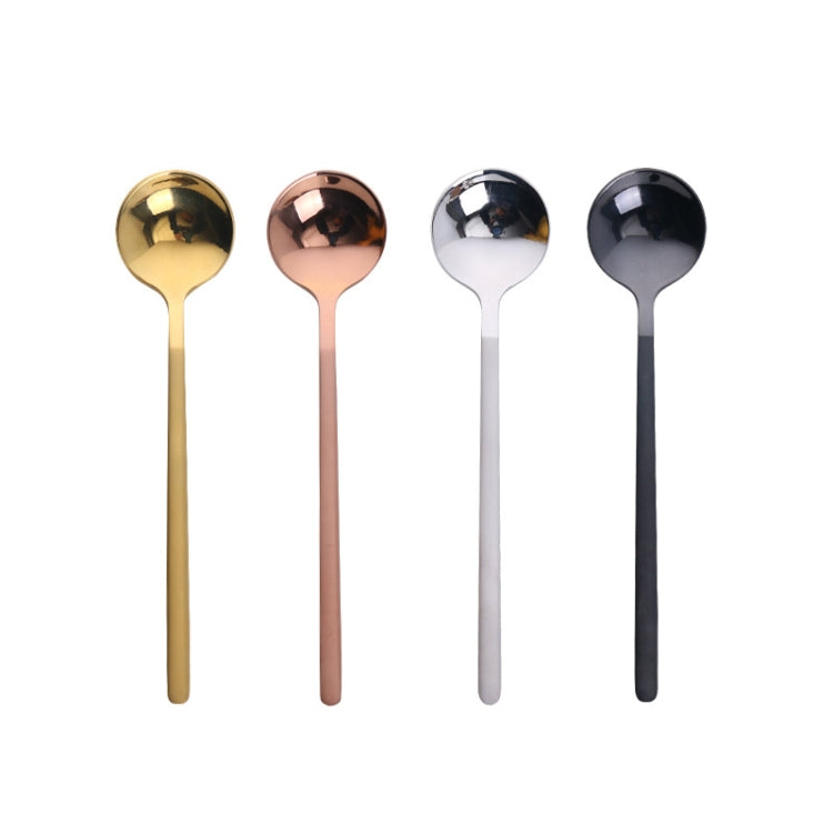 Mini accessoires Cuillère à café Cuillère à dessert de cuisine Forme ronde Café Acier inoxydable Maison, 13cm, 15cm, 17cm
