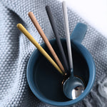 Mini accessoires Cuillère à café Cuillère à dessert de cuisine Forme ronde Café Acier inoxydable Maison, 13cm, 15cm, 17cm