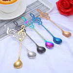 Creative Musical Note Spoon Coffee Stirring Scoop Stainless Steel Titanium Music Bar Spoon Gift Spoon