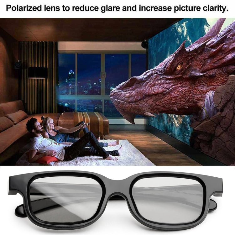 Lunettes 3D polarisées spéciales, Lunettes 3D stéréo sans scintillement, 1 pièce