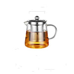 Grande Théière en Verre Résistante à la Chaleur de Grande Capacité avec Filtre en Acier Inoxydable pour le Thé Kung Fu, 450ML, 550ML, 750ML, 950ML