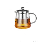 Grande Théière en Verre Résistante à la Chaleur de Grande Capacité avec Filtre en Acier Inoxydable pour le Thé Kung Fu, 450ML, 550ML, 750ML, 950ML