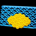 Lot de 2 emporte-pièces en forme de cœur en losange texturé à carreaux pour décoration de gâteaux et pâtisseries