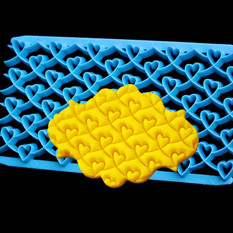 Lot de 2 emporte-pièces en forme de cœur en losange texturé à carreaux pour décoration de gâteaux et pâtisseries