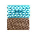 Lot de 2 emporte-pièces en forme de cœur en losange texturé à carreaux pour décoration de gâteaux et pâtisseries